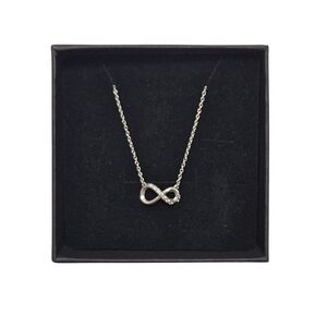Pandora Sterling Silver Infinity CZ Pendant Necklace